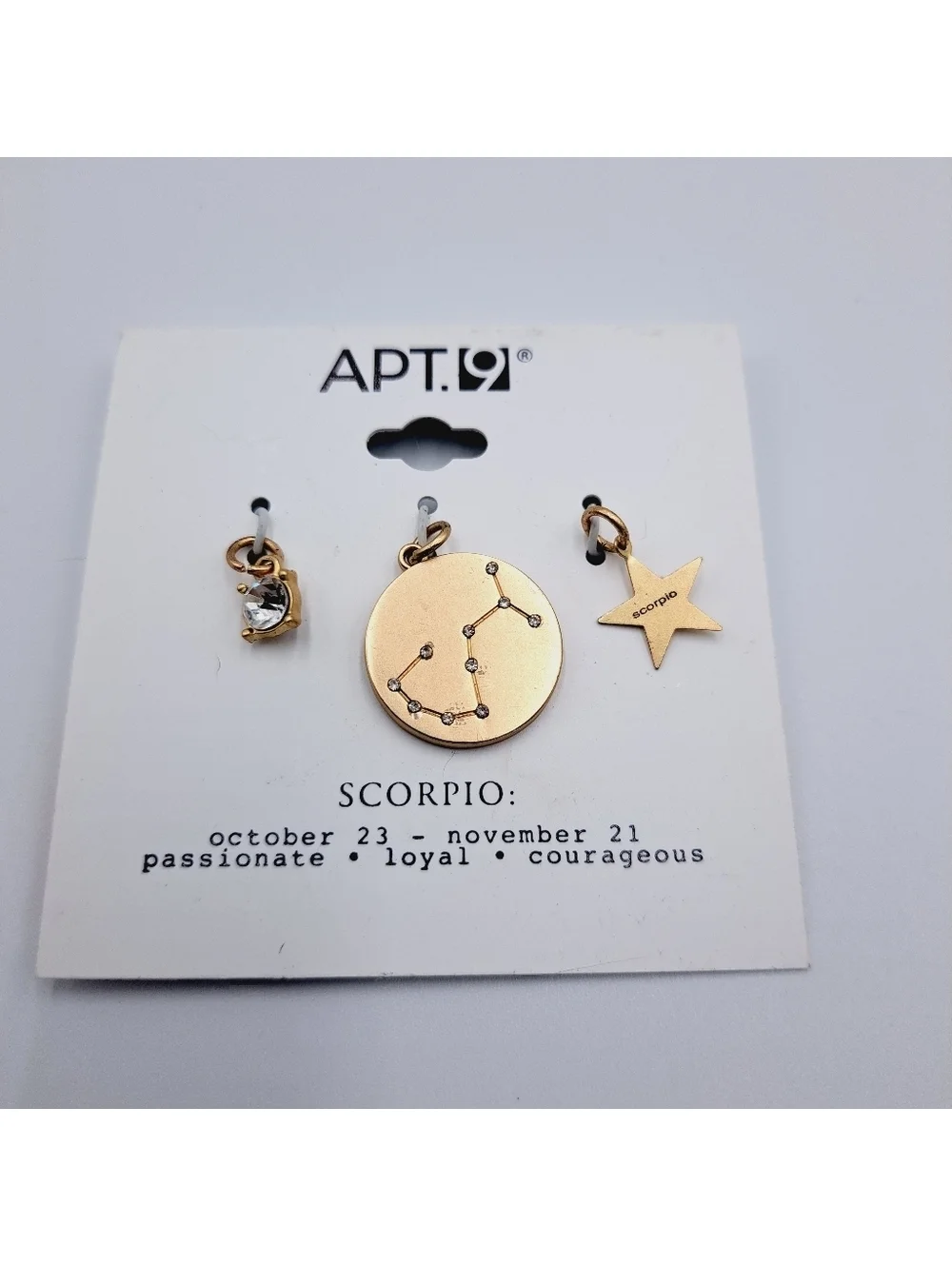 Scorpio Zodiac Pendant Charm Set